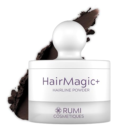 Rumi Cosmetiques HairMagic+ Root Touch Up Powder for Mature Women - Instant Gray Hair Coverage & Hairline Filler - Water-Resistant, Natural Finish