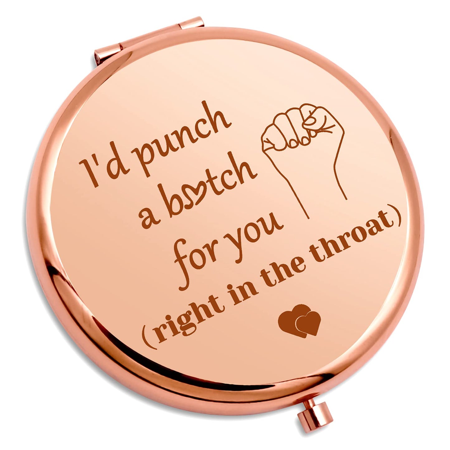 Gevody Best Sister Gifts Funny Compact Makeup Mirror Friendship Gifts for Girls Best Friend Birthday for Women Soul Sister Travel Makeup Mirror