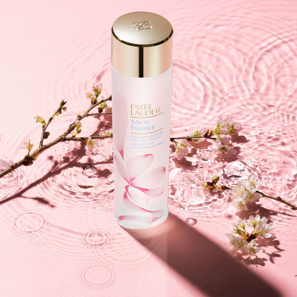 Estée Lauder Micro Essence Treatment Lotion Toner Fresh with Sakura Ferment | Hydrating & Soothing + Skin Barrier Repair, 13.5 Fl Oz