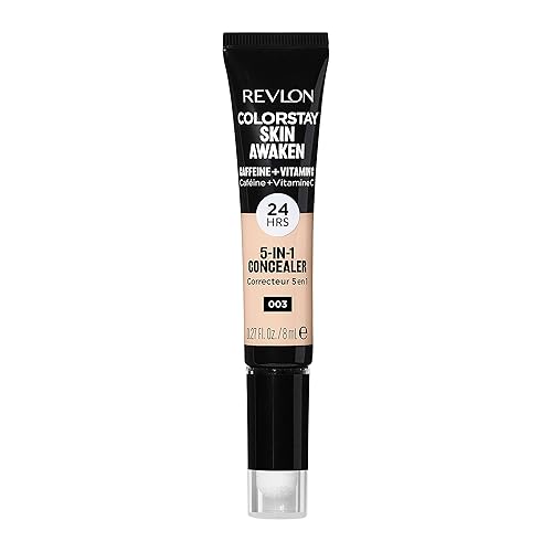 Revlon ColorStay Skin Awaken 5-in-1 Concealer, Lightweight, Creamy Longlasting Face Makeup with Caffeine & Vitamin C, For Imperfections, Dark Circles