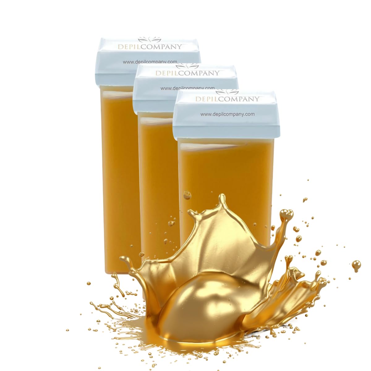 Depilcompany Roll on Gold Wax Cartridge, Hair removal for Women-men, Painless, Sensitive skin, With Titanium Dioxide, At Home Seft Waxing, Not include Beauty and Personal Care DEPILCOMPANY