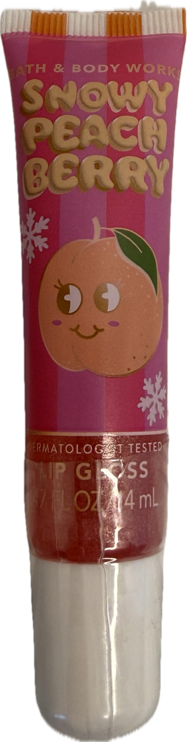Bath and Body Works Snowy Peach Berry Tinted Lip Gloss .47 Ounces