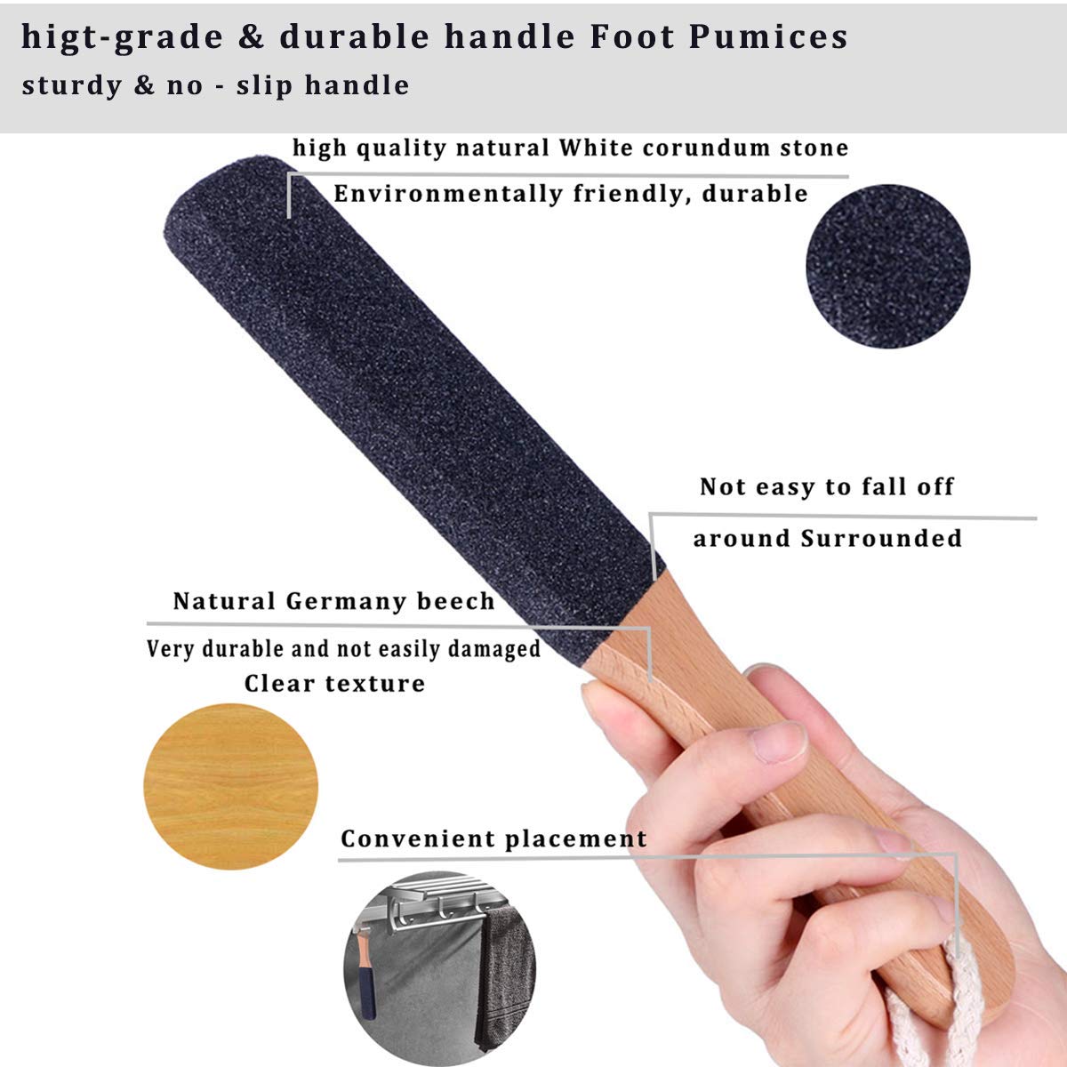 Kinepi Foot File Callus Remover Foot Scrubber,Professional Pedicure Foot Rasp Removes Cracked Heels,Dead Skin,Corn,Hard Skin,Pumice Stone for Scraper