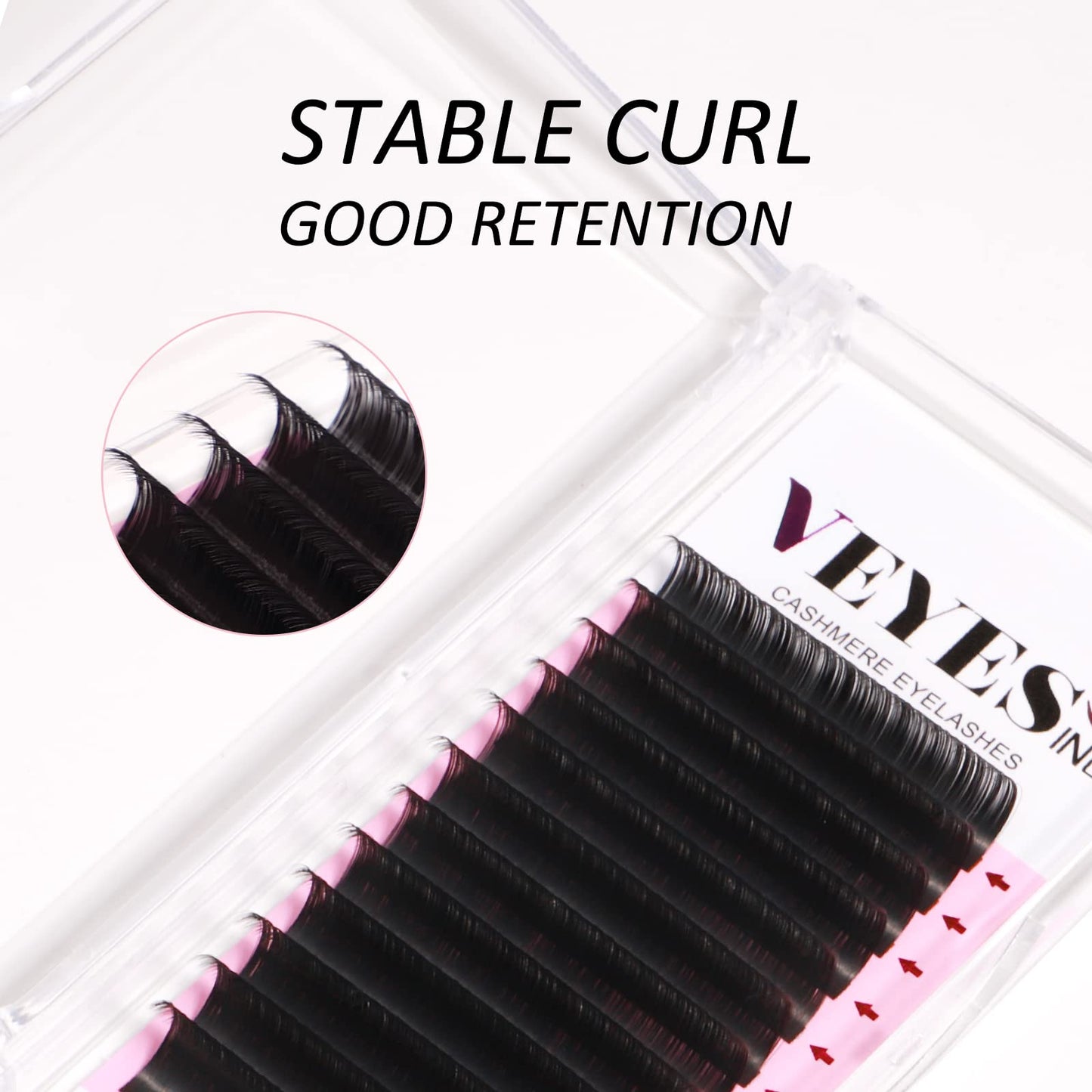 VEYES INC Cashmere Volume Lash Extensions C CC D DD LD L B J M Curl 0.03-0.20 thickness 5-25mm, Super Matte Black Individual Eyelashes Tray Beauty and Personal Care VEYES INC