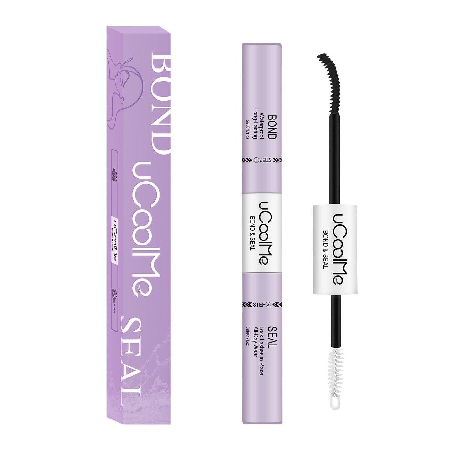 uCoolMe Lash Bond and Seal Waterproof 10ML for Lash Clusters 144Hours SuperStrong Long-Lasting Non-Irritating Eyelash Glue for DIY at Home(Black,10ML) Beauty and Personal Care UCOOLME Default Title