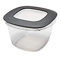 Rubbermaid Premier Easy Find Lids 7-Cup Meal Prep and Food Storage Container, Grey |BPA-Free & Stain Resistant