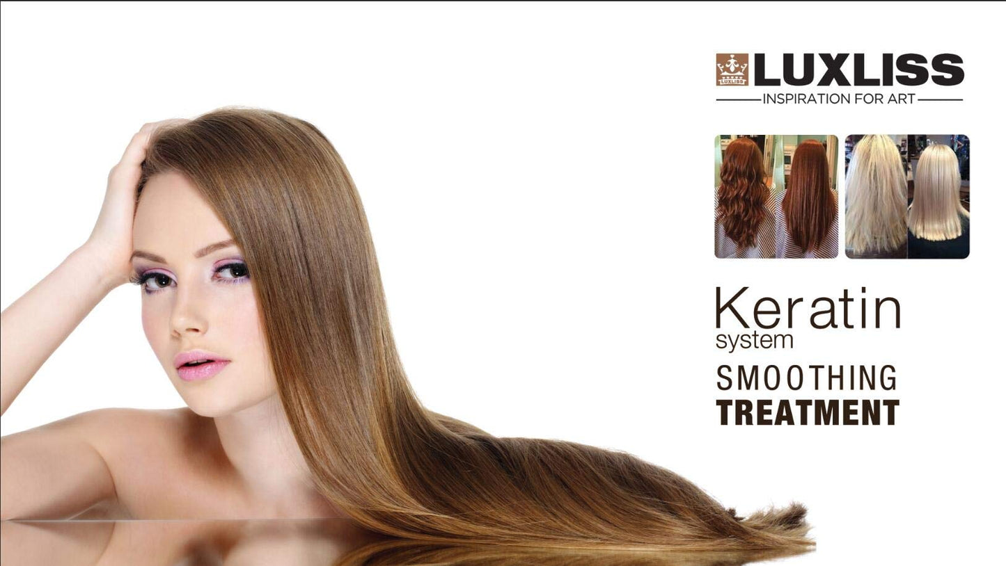Cysteine System Curl Softening Smoothing Treatment and Keratin Daily Care Shampoo & Conditioner 4PCS Set Professional Results Straightens and Smooths