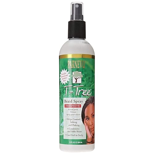 Parnevu Tea-Tree Braid Spray Designed For Natural And Synthetic Braid Wearers12 Oz.