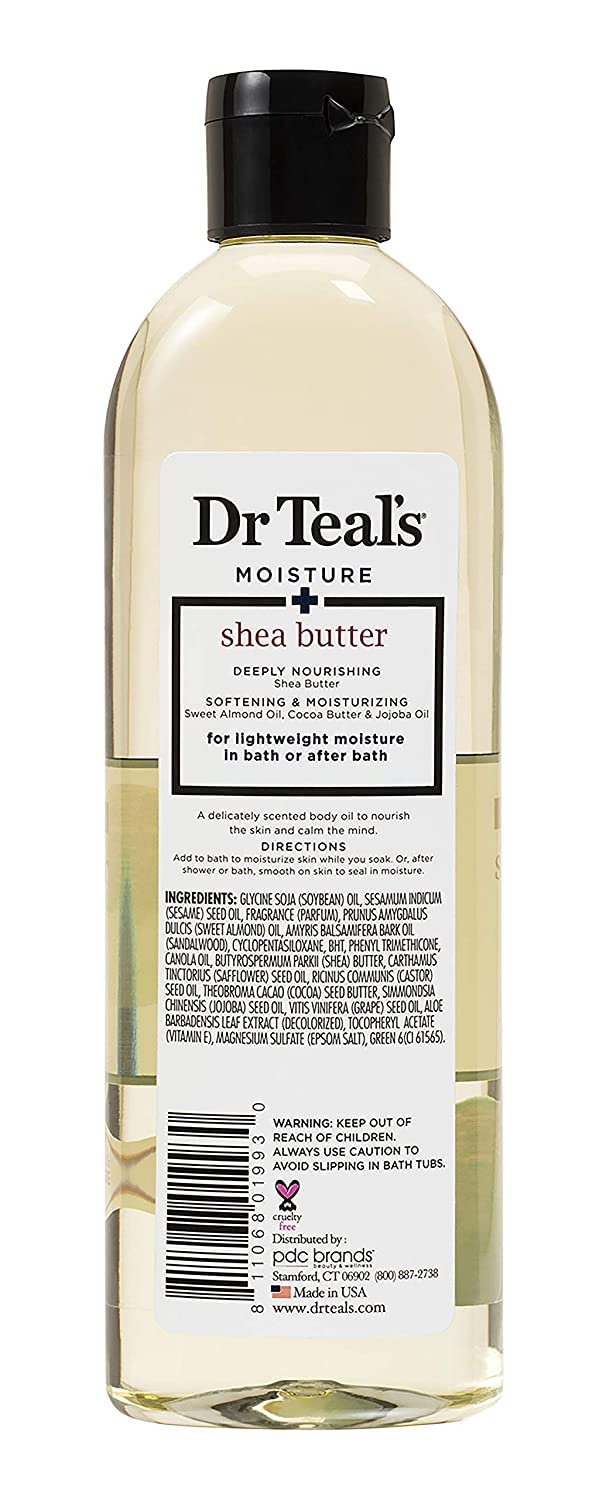 Dr. Teals Bath & Body Oil Variety Gift Set (2 Pack, 8.8oz Ea.) - Soothing Lavender & Ultra Rich Shea Butter - Essential Oils Hydrate Skin & Alleviates Beauty and Personal Care Dr Teal's
