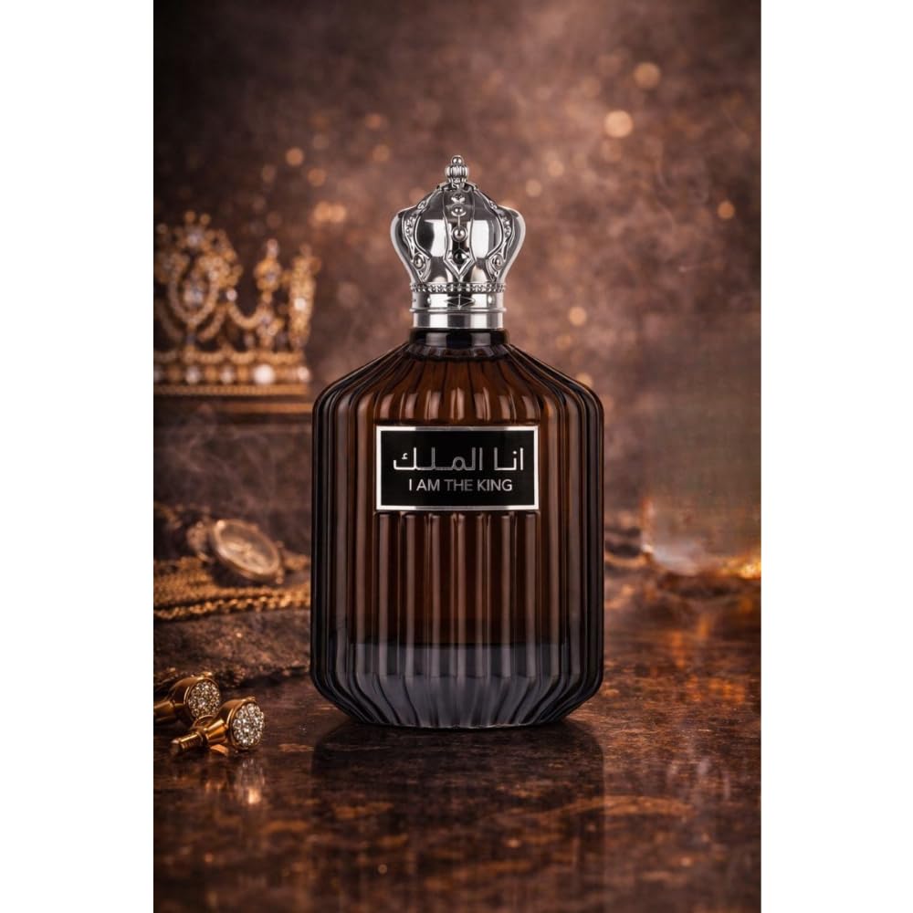 Ard Al Zaafaran I Am The King - Fresh, Spicy, Woody, Aromatic - Eau de Parfum Spray Long Lasting Fragrance for Men, 3.4 Ounce / 100ml