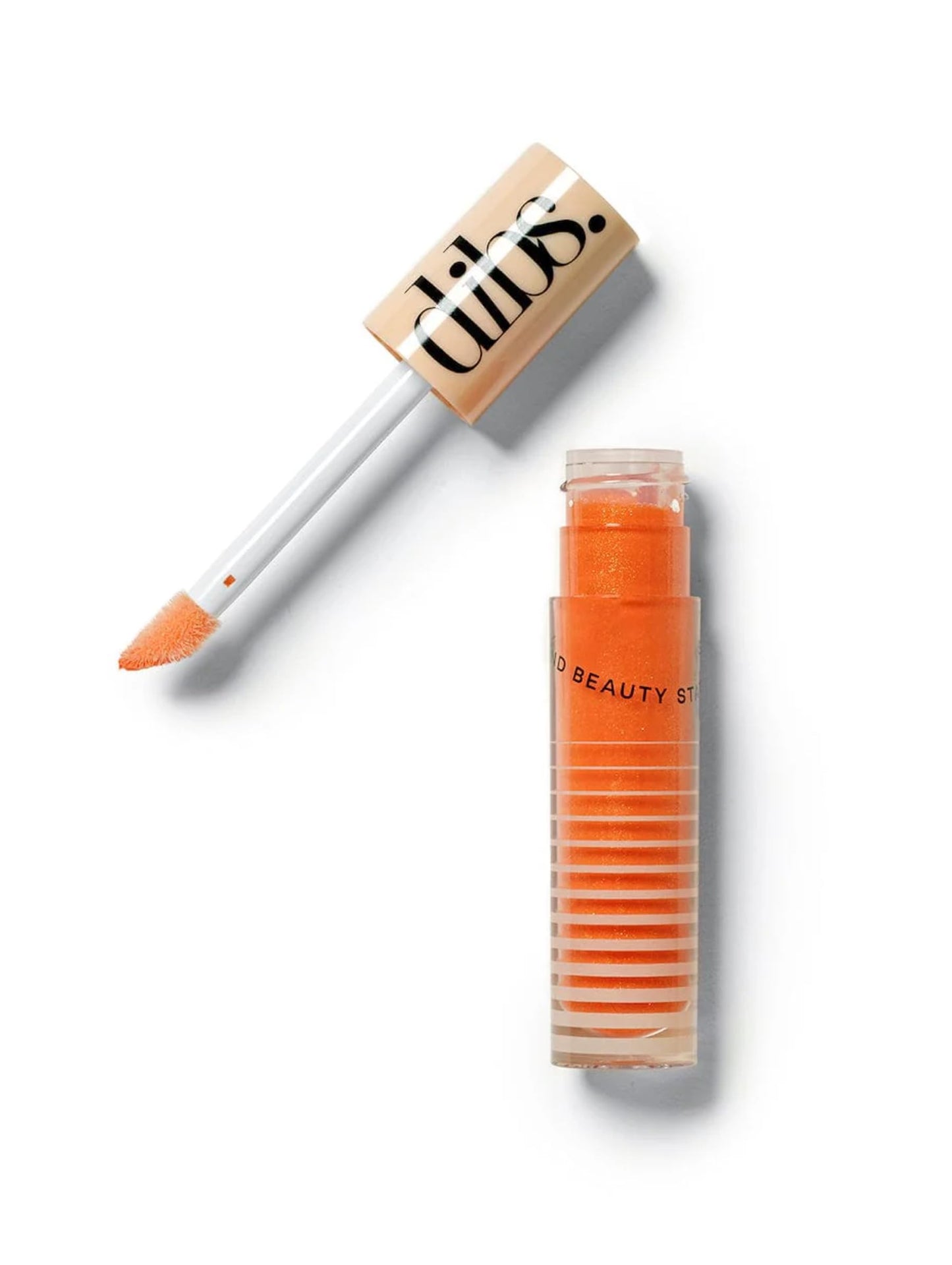 DIBS beauty Go To Glossy Balm Lip Gloss Topper, 0.20 Ounce (Orange Crush)