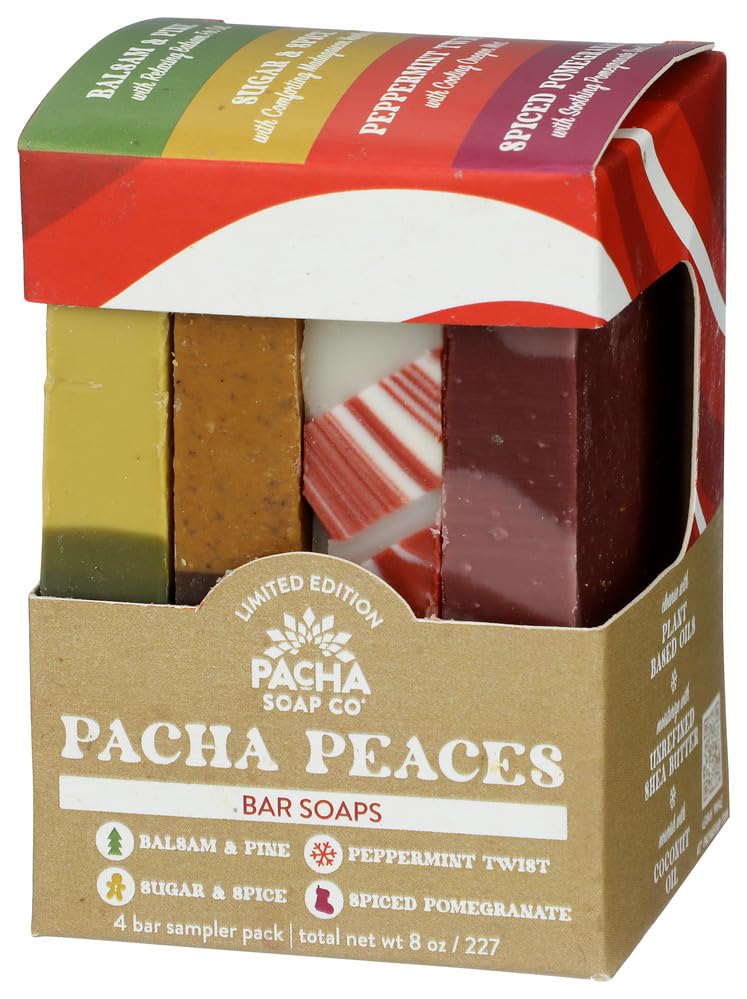 Pacha Soap Pacha Peaces Seasonal Scents Bar Soap 4ct, 8 OZ