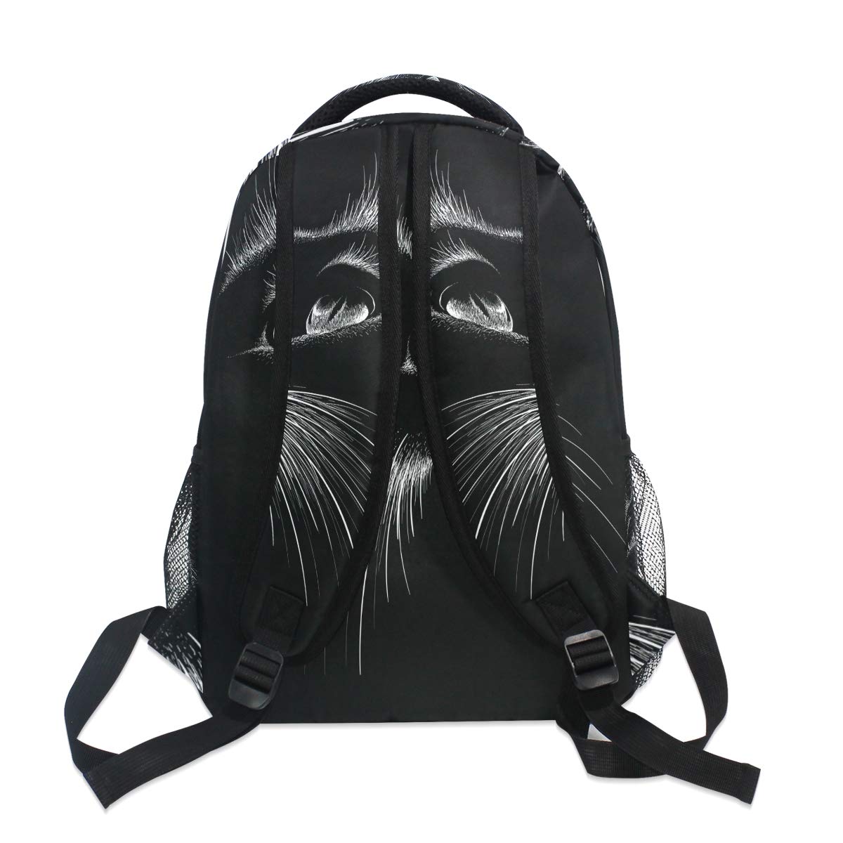 Oarencol Cute Print Style Cat Black Art Kitten Animal Backpacks Bookbags Daypack Travel School College Bag for Women Men Boys