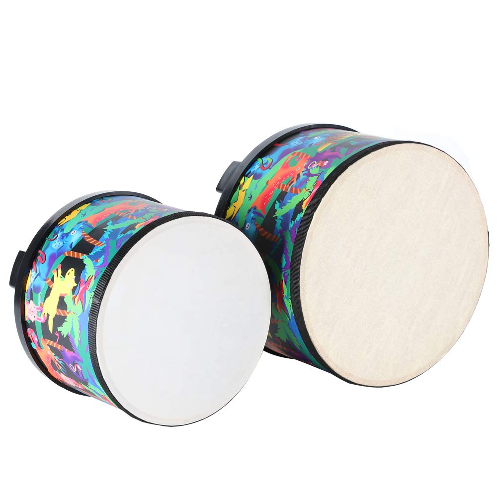 Ubblove 8" Floor Tom Drum for Kids – Percussion Music Toy with 2 Mallets, Black, Perfect Birthday & Christmas Gift for Children