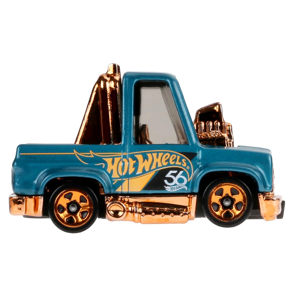 Hot Wheels Collectible Die-Cast Vehicle - Toon'd '83 Chevy Silverado Pickup Truck - Teal and Gold - HDH54-1/6