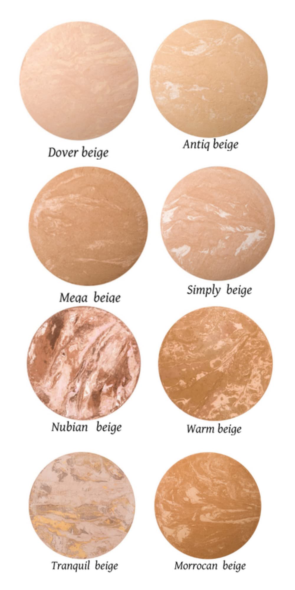 Ageless Derma Mineral Makeup Baked Foundation- Vegan - Paraben - Gluten and Cruelty Free Powder Foundation (Moroccan Beige)