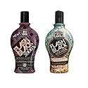 Bundle Set of 2: European Gold Flash Black 3000X Indoor Tanning Lotion with Time-Release DHA Bronzers, 12 oz and European Gold Flash Black 4000X