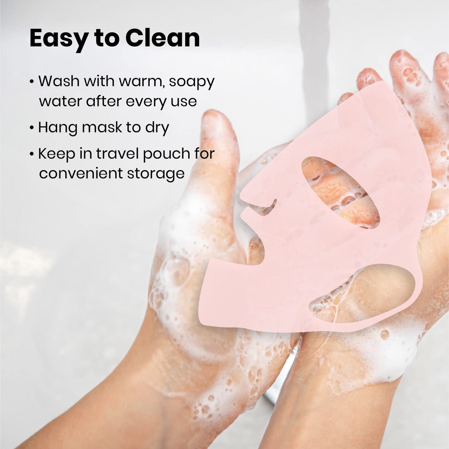 Lindo Silimask - Reusable Anti-Wrinkle Silicone Face Mask Holder for Sheet Masks, Moisturizing Facial Mask Cover, Prevent Evaporation, Beauty Face