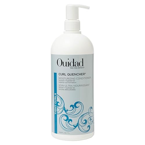 Ouidad Curl Quencher Moisturizing Conditioner - 33.8 fl oz, Curl Defining, Soft, Nourished & Hydrated Curls, Helps Repair Damage, Creamy Detangling