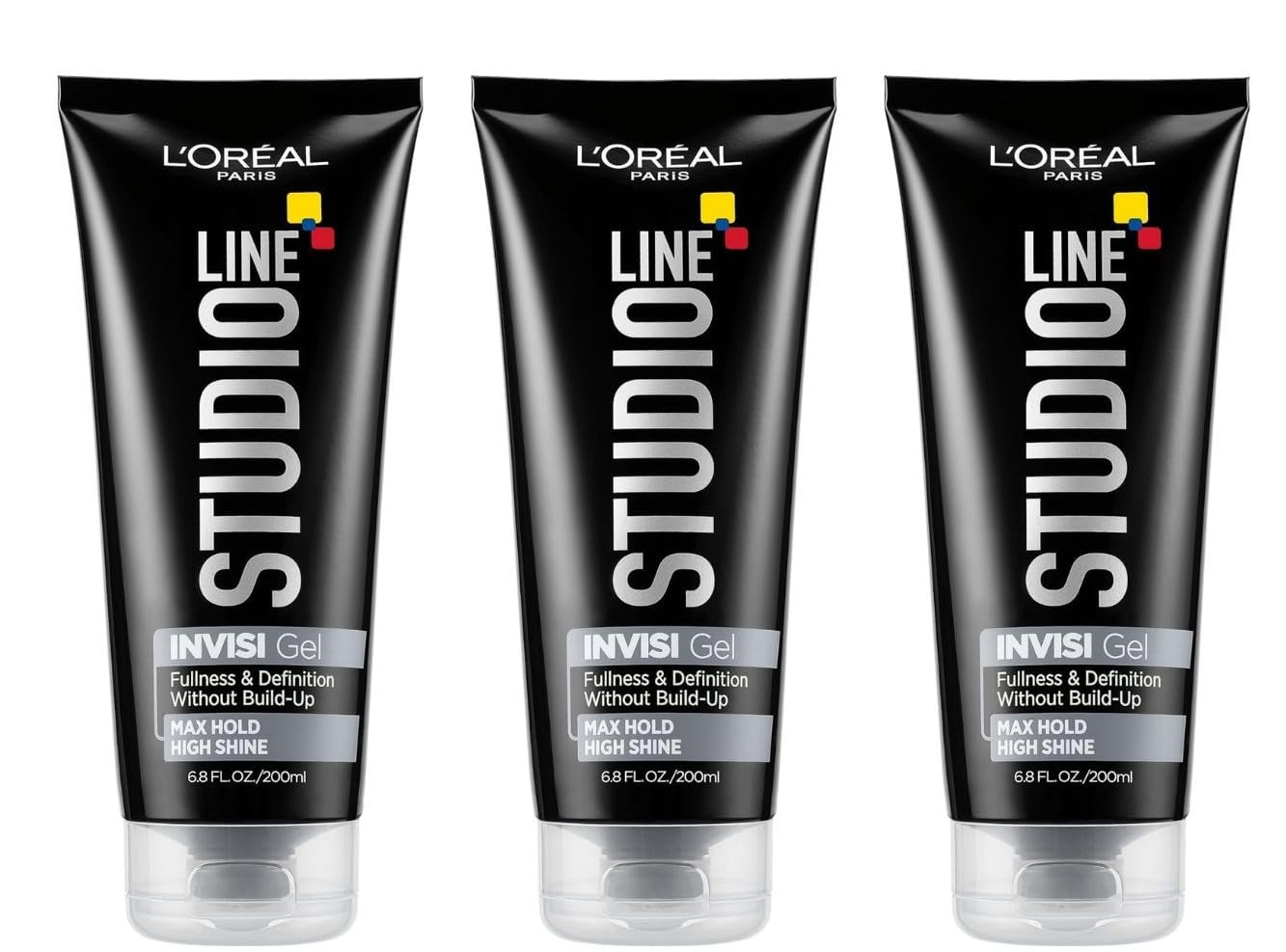 L'Oreal Paris Studio Line INVISI Gel, Strong Hold 6.80 oz (Packs of 3)