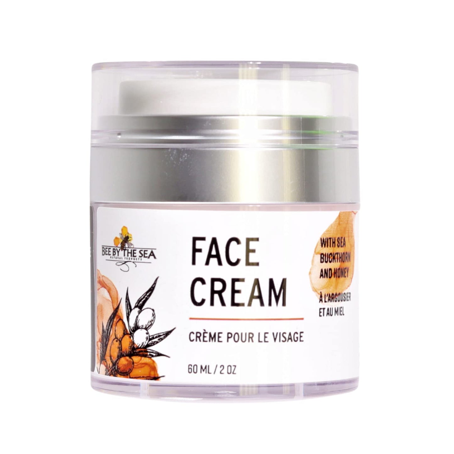 Bee by the Sea Sea Buckhorn & Honey Face Cream Jar by Bee by the Sea