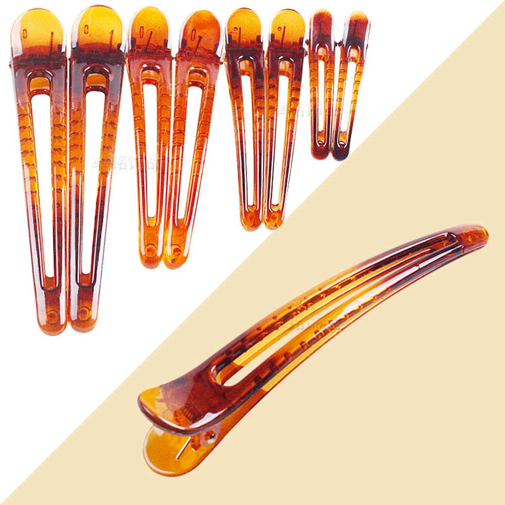 12PCS Plastic Duck Bill Teeth Hair Clips Non Slip band Clips Alligator Bows Hair Clips Professional Hairdressing Salon Hair Barrettes For Hair Styling