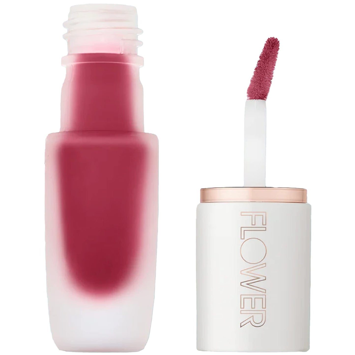 FLOWER BEAUTY By Drew Barrymore Perfect Pout Lip Color - Soft Matte Finish - Liquid Lipstick - Comfortable + Lightweight Feel (Punch)