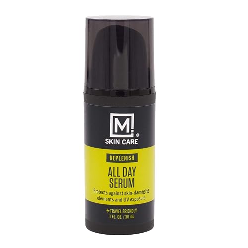 M. Skin Care Replenish All Day Facial Serum for Men, Antioxidant Rich Vitamin-E, Cruelty Free
