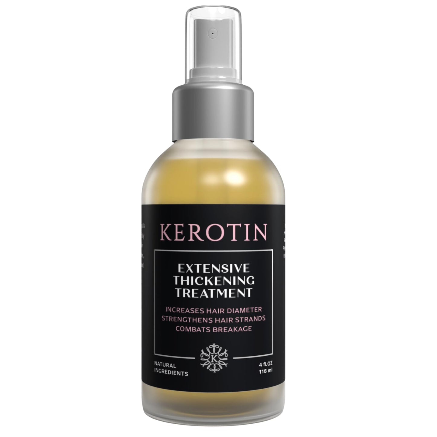 Kerotin Hair Thickening Spray with Keratin – Boosts Volume, Body & Shine for Fine & Thin Hair, Heat Protectant, Repair Mist, Sulfate & Cruelty-Free, Made in USA