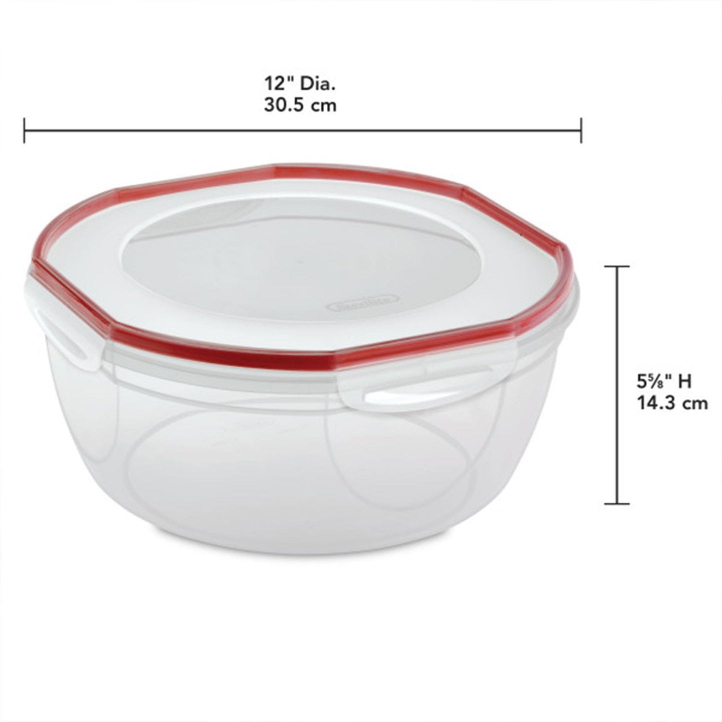 STERILITE Plastic Bowl, 1 Count, Clear