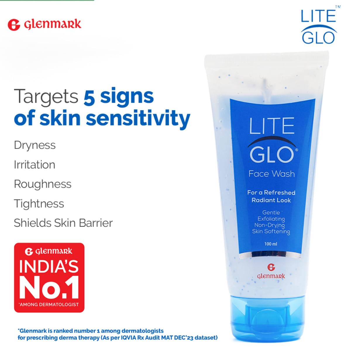 LITE GLOW Face Wash Glenmark (100ML)