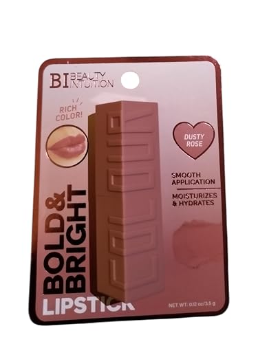 BI Beauty Intuition Bold + Bright Lipstick, Moisturizing & Hydrating Formula, Rich Color, Smooth Application, lip color, makeup, cocoa & cherry (sweet