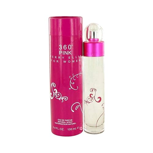 360 Pink Eau De Parfum Spray for Women by Perry Ellis, 3.4 Ounce
