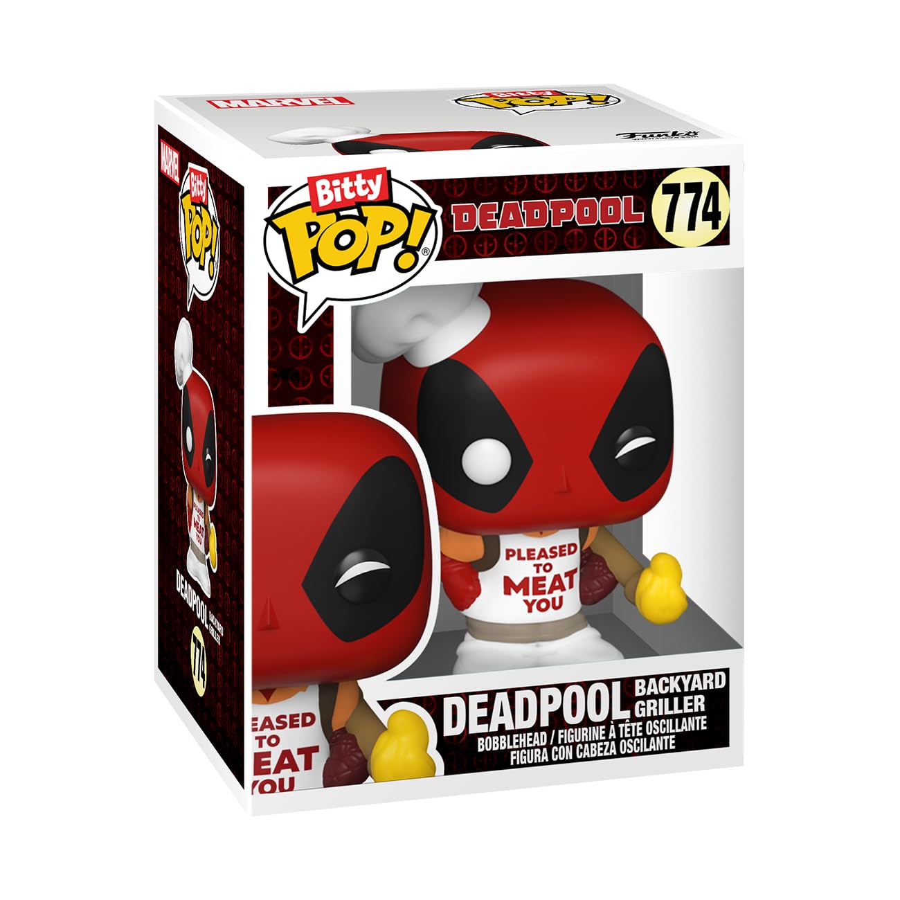 Funko Bitty POP! Deadpool - BBQ Master , 4-Pack and A Surprise Mystery Mini Figure - 0.9 Inch (2.2 Cm) Collectable - Stackable Display Shelf Included…