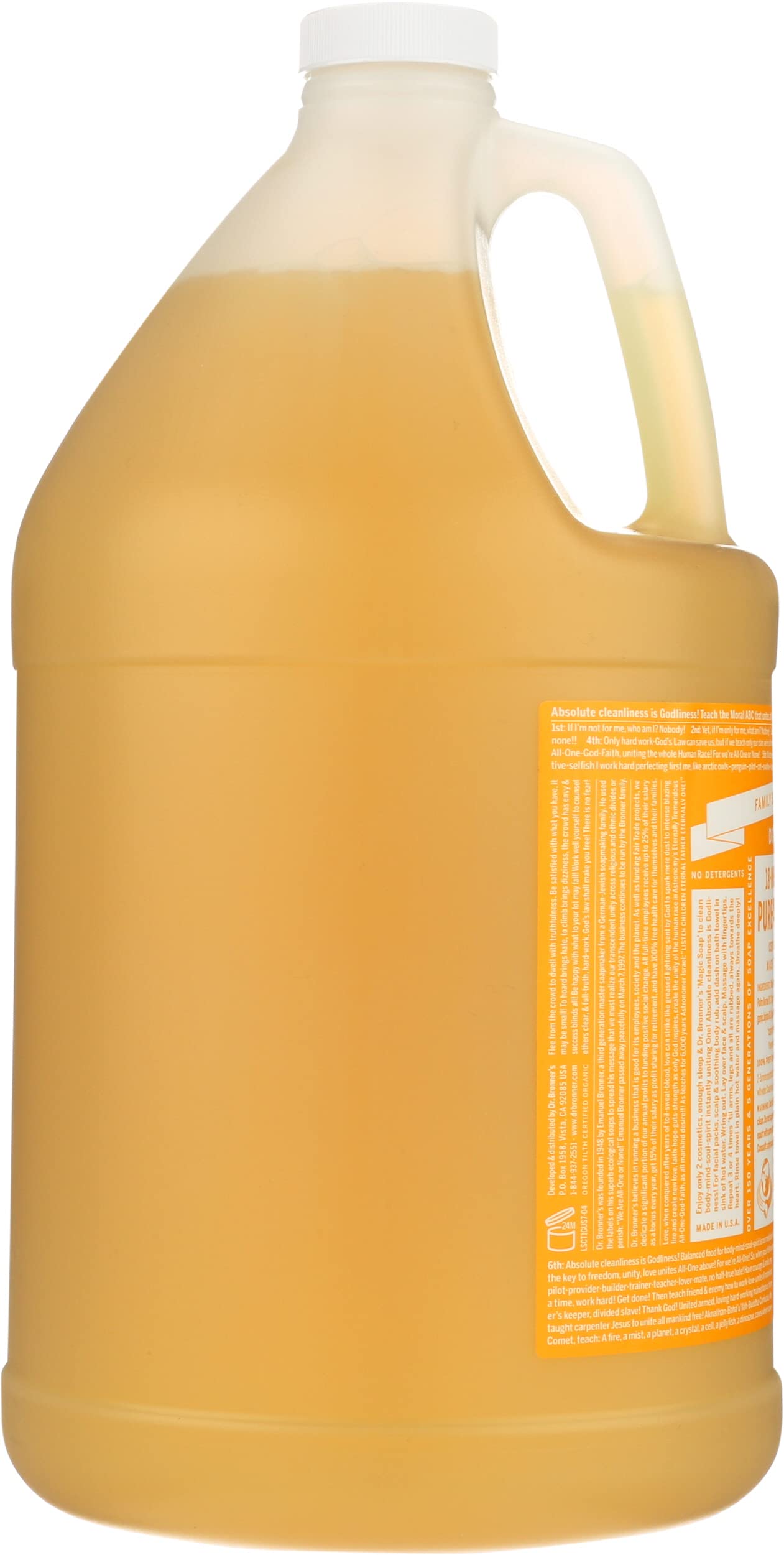 Dr. Bronner's, Soap Liquid Citrus Orange Organic, 128 Ounce Beauty & Personal Care Dr. Bronner's
