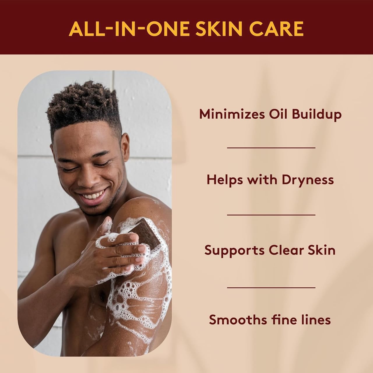 OKAY Pure Naturals African Black Soap - Natural Black Soap Bar with Raw Shea Butter and Cocoa, Cleansing for Hair, Face & Skin for Women & Men - 8.5