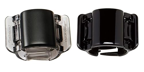Linziclip Hair Jawclip Midi Black Solid & Black Matte Bundle, 2-pack