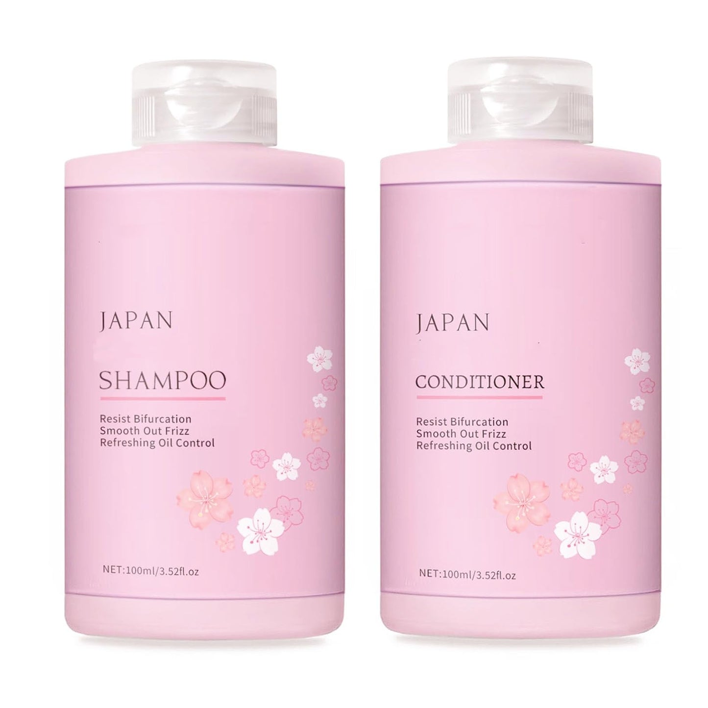 Japanese CHERRY BLOSSOM (Shampoo + Conditioner Set), with Cherry Blossom Extract & Vitamin E, Clarifying, Hydrating and Thickening Hair Care