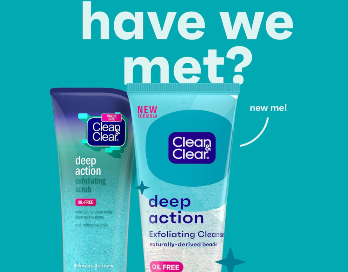 Clean & Clear Oil-Free Deep Action Exfoliating Facial Scrub, Cooling Daily Face Wash With Exfoliating Beads for Smooth Skin, Cleanses Deep Down to the