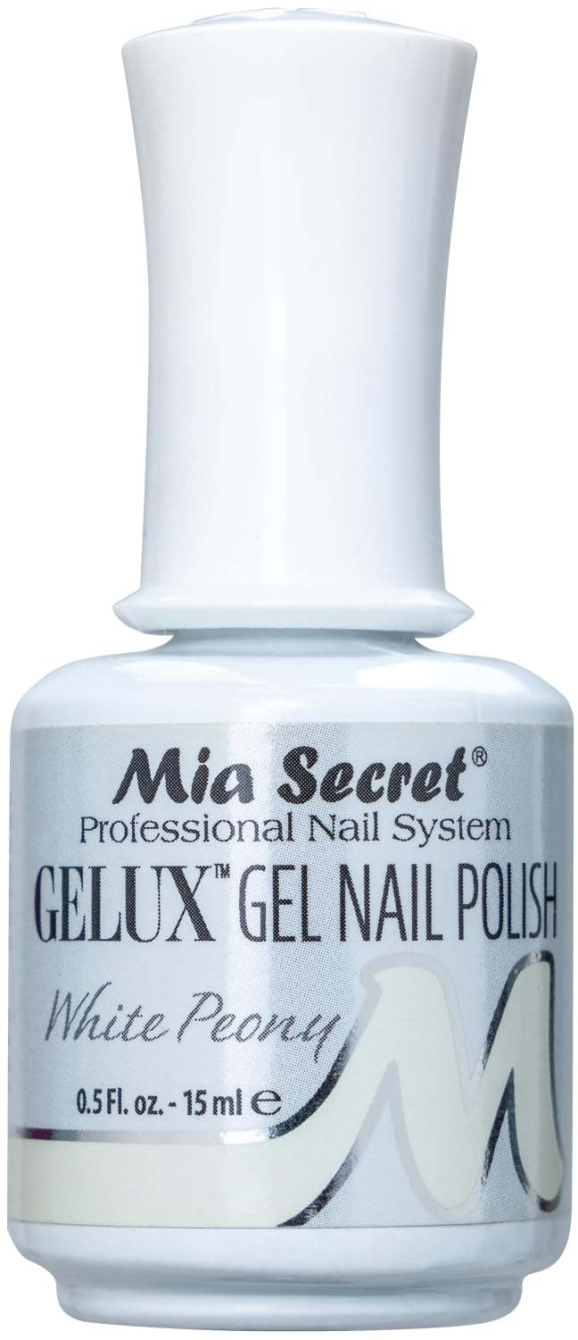 Mia Secret Gelux Nail Polish 0.5 Oz UV Gel-SOAK Off Gel Polish - Collection 2018 Pick Your Color (White Peony) Beauty & Personal Care Mia Secret