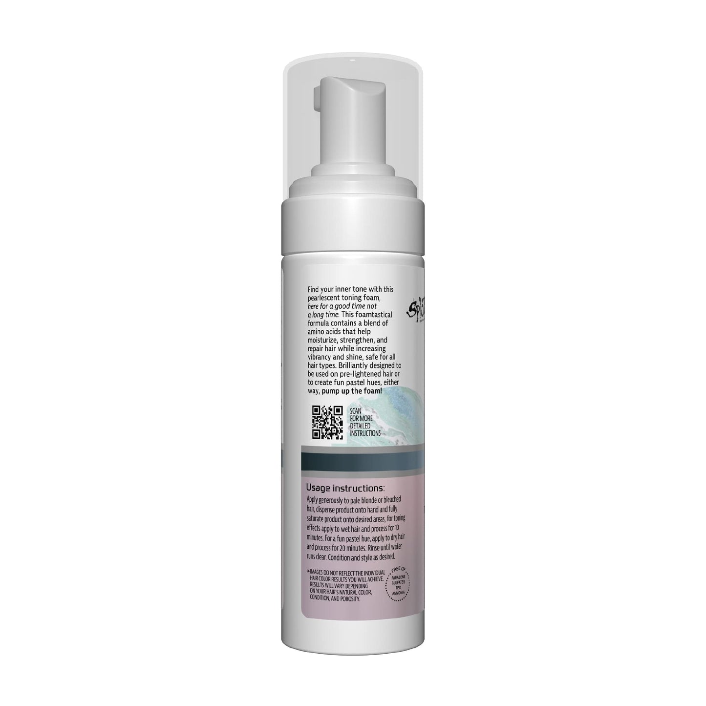 Splat Brilliant Toning Foam, Titanium, 5 oz., Hair Toner Lasts Up to 10 Washes, Weightless Conditioning Foam Increases Vibrancy and Shine, Vegan