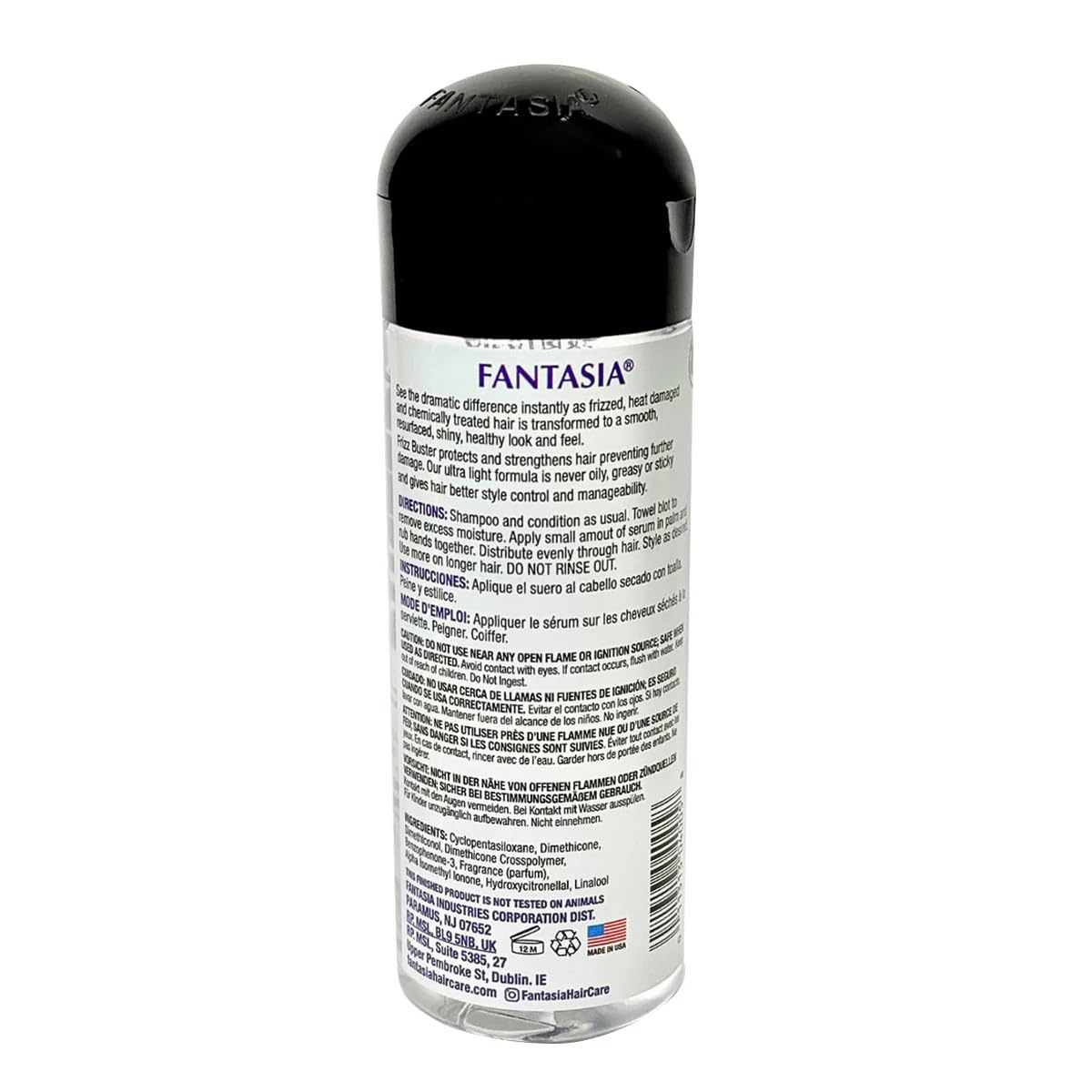 Fantasia Serum Frizz Buster 6 Ounce Bonus (177ml) (6 Pack)