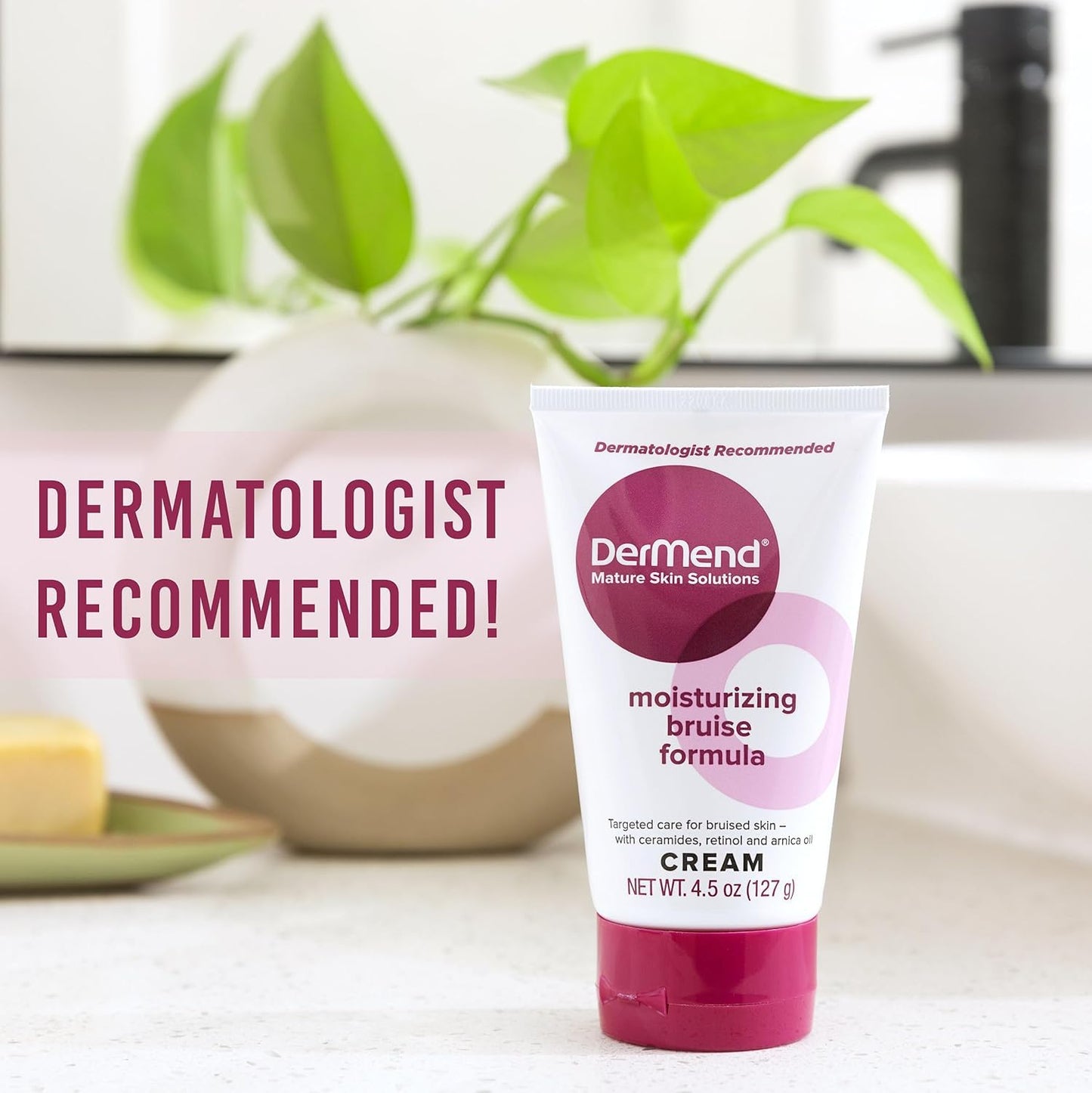 Dermend Arnica Bruise Cream with Vitamin K - Bruise Cream for Thin & Mature Skin - Moisturizing Formula with Retinol, Ceramides & Arnica Oil