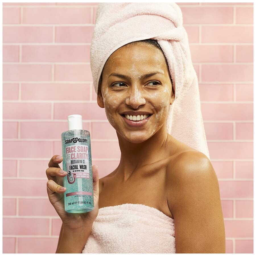 Soap & Glory Face Wash with Vitamin C - 3 in 1 Brightening Facial Cleanser, Makeup Remover & Face Exfoliator - Deeply Cleanses, Purifies & Hydrates Beauty and Personal Care Soap & Glory