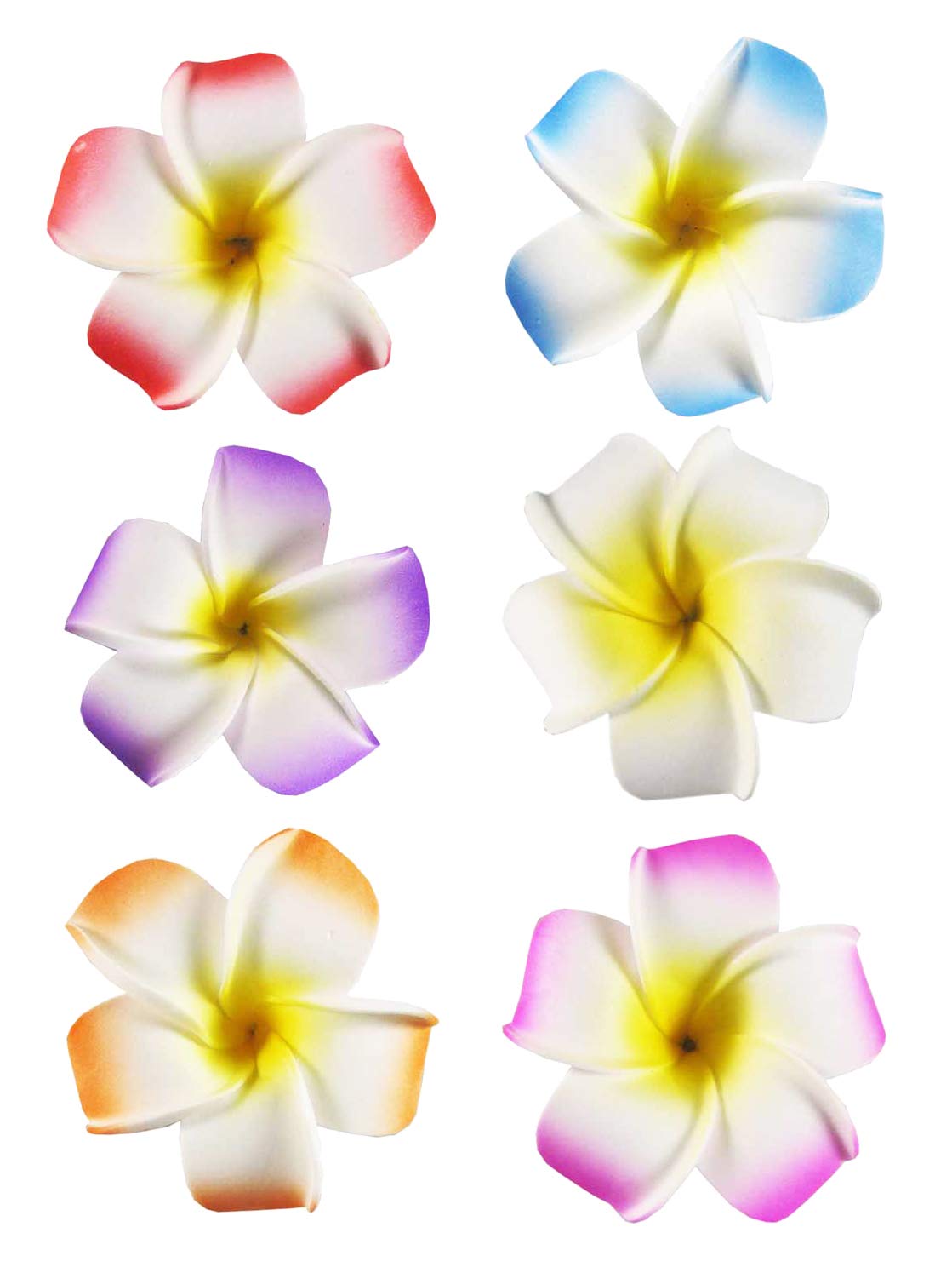 2.5" Hawaiian Hair Flower Clip Hair Barrettes for Women.Hair Buckle 4 Moana Luau Hawaiian Dresses for Women-6pc Hair Clips for Thin Hair,Hair Clips