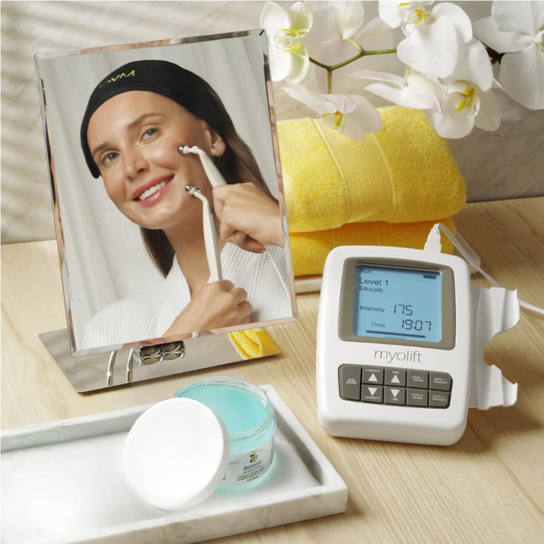 Myolift 7E Wellness ReStore Conductive Gel, 4oz – Microcurrent Facial Gel with Green Tea, Hyaluronic Acid & Collagen for Firm, Youthful Skin