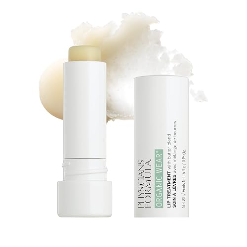 Physicians Formula Organic Wear Lip Balm Treatment, Ultra-Nourishing Shea Butter & Coconut Oil Infused, Hydrating & Conditioning for Smooth, Supple
