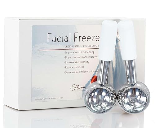 Floraison Unbreakable Stainless Steel Magic Cooling Beauty Facial Sticks for Face, Neck & Body Cryo Sticks & Cold Roller for face Puffiness