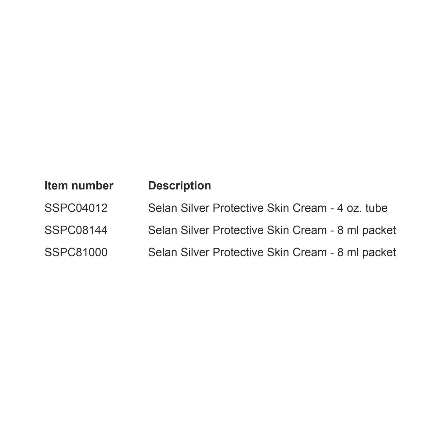 Selan Silver SSPC04012 Skin Cream, 1 Each