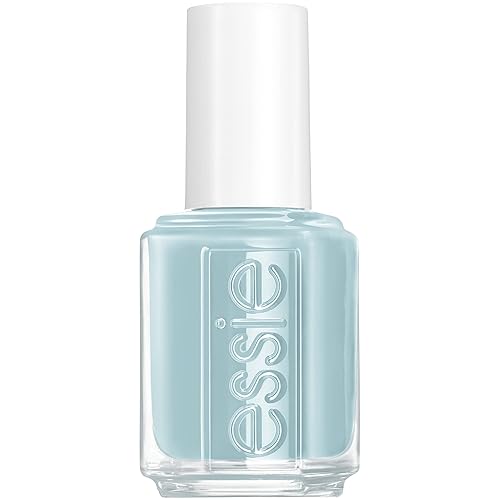 essie nail polish, limited edition spring 2022 collection, pastel blue nail color with a cream finish, 8-free vegan formula, flight of fantasy, 0.46